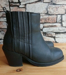 black leather ankle boots womens uk