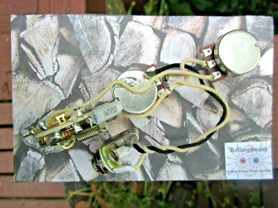  Broadcaster Wiring Harness, 3 Way Switch CTS A250k Split shaft  KellingSound