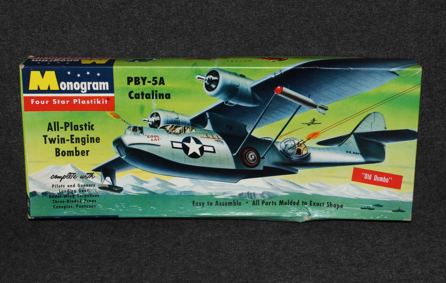 Monogram Model Airplane Kit 1955 P8 PBY5A Catalina Seaplane Dumbo MIB