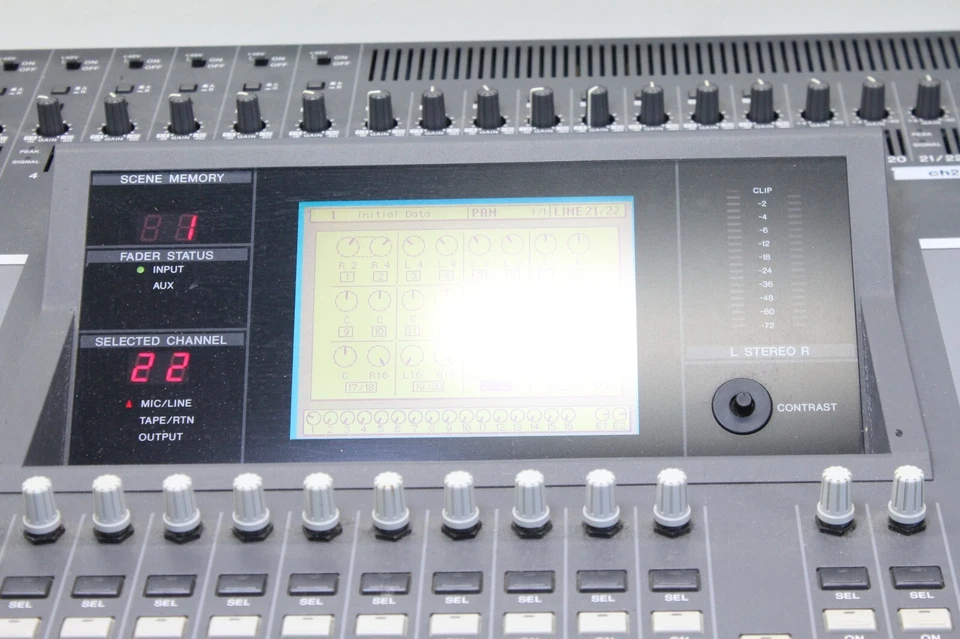Yamaha 02R Digital Mixer with Meter Bridge and 2 ADAT Cards - Image 2 of 4