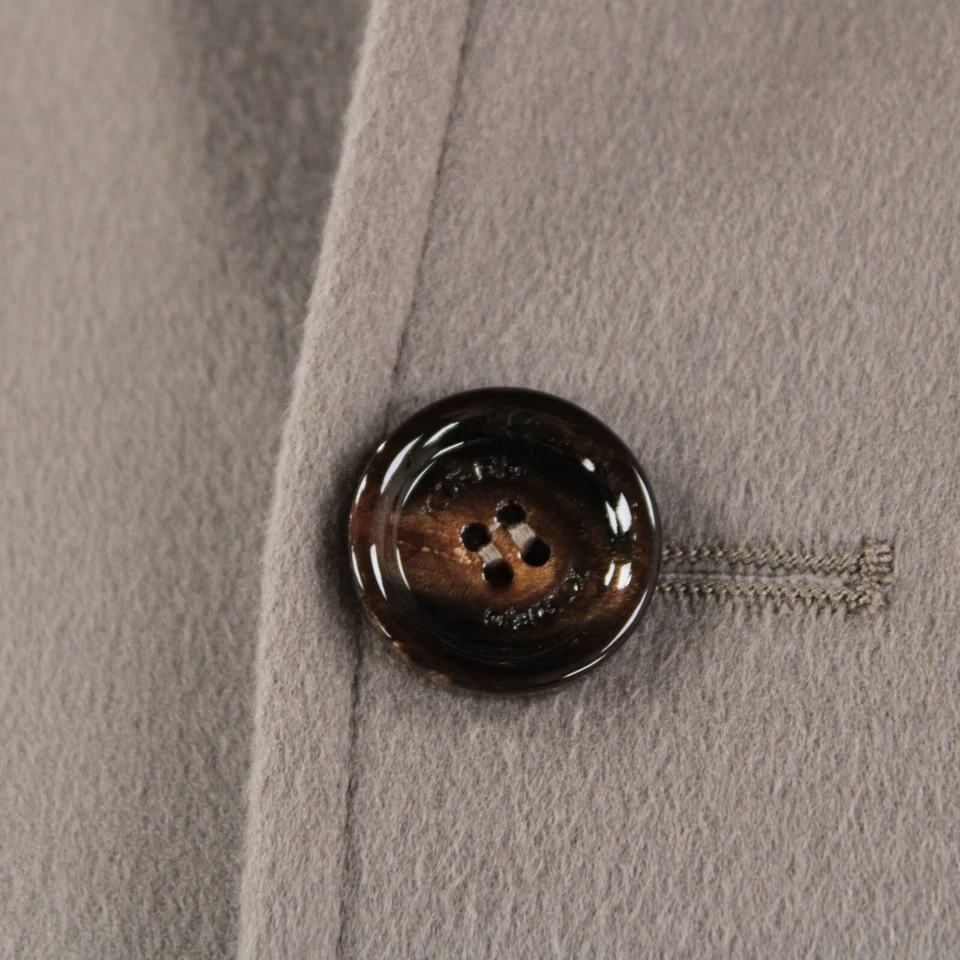 Kired Kiton NWT Ronde Wool Jacket w/ Removable Collar Size 48 (S US) In Beige - Image 2 of 4