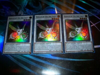 3x Herald of the Arc Light 1st Edition Super Rare RA01-EN031 Yu-Gi-Oh!
