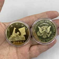 2024 USA President Donald Trump Fight Shooting Assassination Gold Coin Collectio