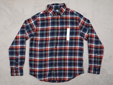 Goodfellow and Co Mens M Blue Shirt Plaid Long Sleeve Button Up Collared Top