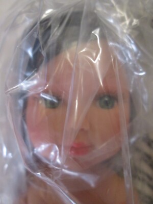 Nude LLorens 31cm Vinyl Doll 12'' Ona Very Long Black Hair Blue Eyes NIP New