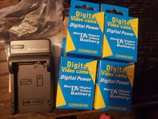 PowerExtra MINI DV DIGITAL VIDEO BATTERY POWER 4PACK with PLUG IN CHARGER