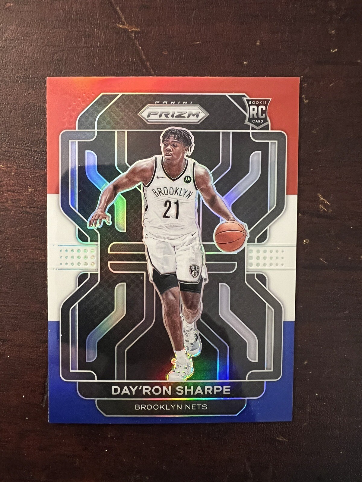 2021-22 Panini Prizm Day'Ron Sharpe #281 RC Rookie Red White Blue Prizm - Nets