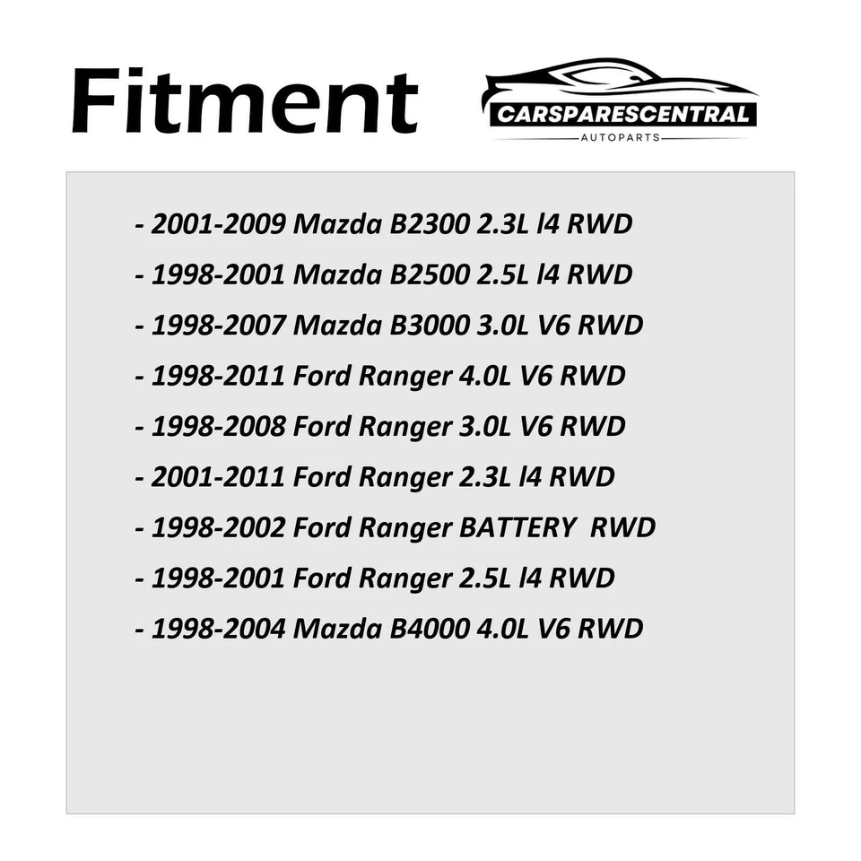 3x Amortiguadores delanteros traseros para Mazda B2500 1998-2001 tracción trasera Foto 2 de 4