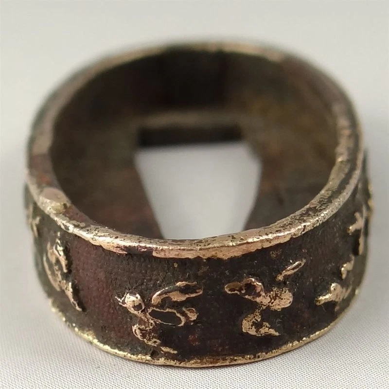 YI147 Fuchi Bird Animal Samurai Sword parts Japanese Katana Blade antique Art - Image 4 of 4