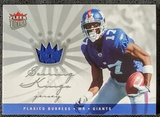2006 Plaxico Burress Game Patch NY Giants Fleer Scoring King NFL Card #SK-PB