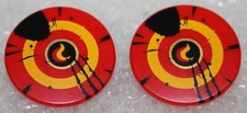 Playmobil 2 X Rund Schild Ritter " Indianer Rot " Piraten R&ouml;mer ACW Western