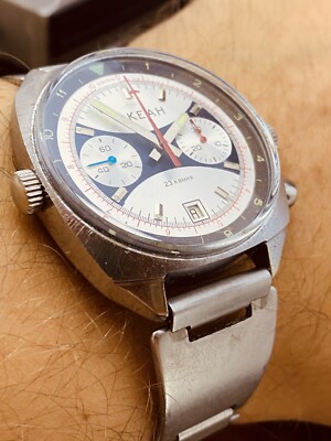 Ocean Okean Poljot 3133 USSR men's mechanical navy wristwatch