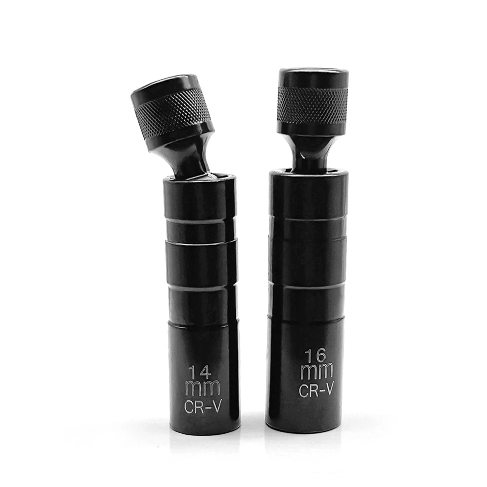 2X Magnetic Thin Wall Swivel Spark Plug Socket Removal Tool 12Pt Drive 14mm+16mm - Image 3 of 4