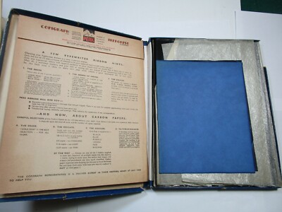 Vintage Copigraph PEAK Kohlepapier unbenutzt verpackt mit Schreibmappe