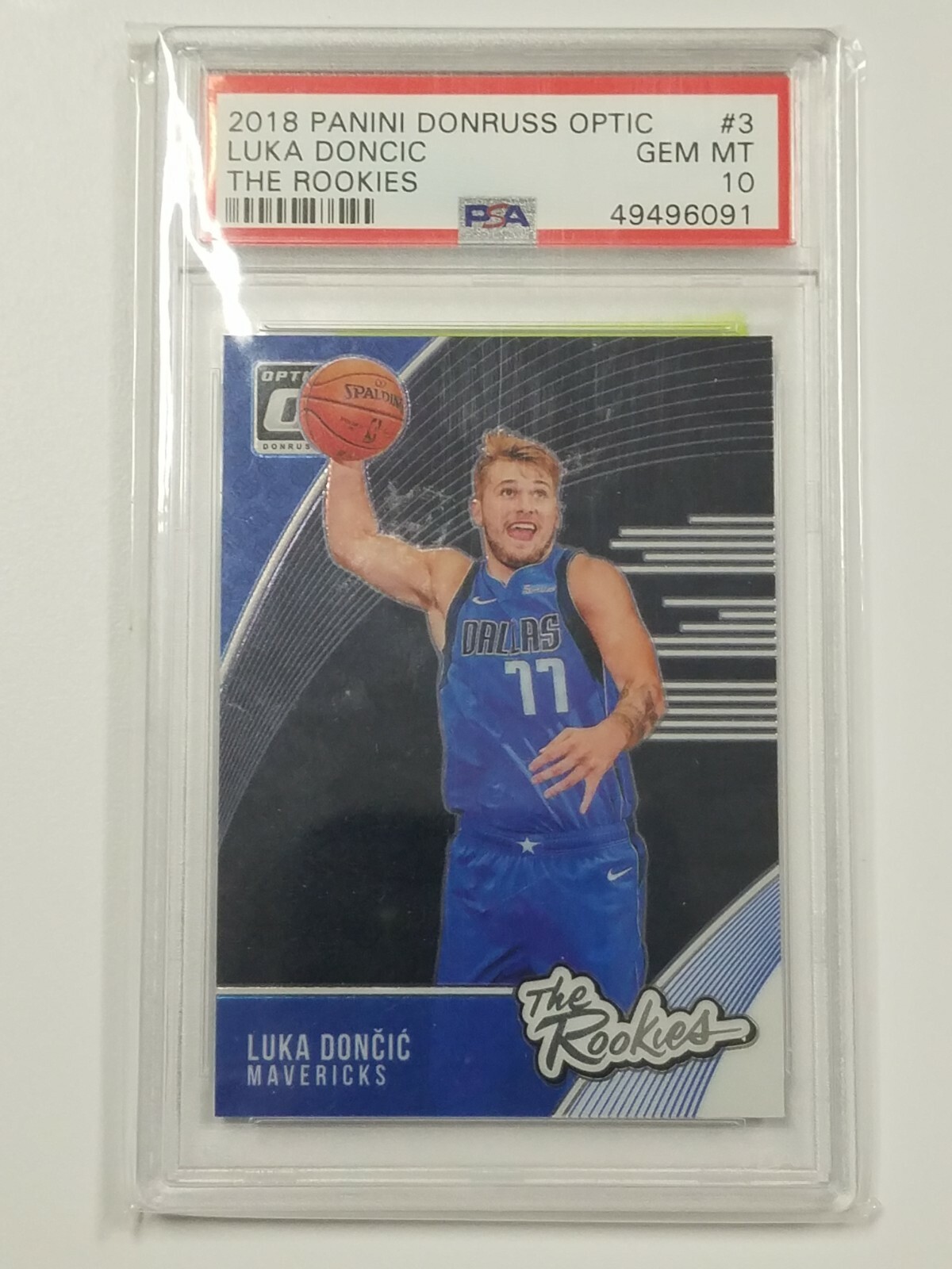 PSA 10 2018-19 DONRUSS OPTIC THE ROOKIES #3 LUKA DONCIC RC DALLAS MAVERICKS