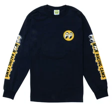 Men's Mooneyes Moon Equipped Black Long Sleeve T-Shirt Racing Cams TM112BK