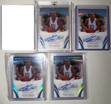 4 CARD LOT 22 Immaculate Collegiate Marks of Greatness Antawn Jamison Auto ed 10