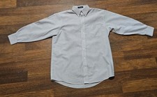 STAFFORD ESSENTIALS mens dress shirt SIZE 16X33 COLOR BURGUNDY/WHITE LL5D