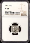 1962 Proof Roosevelt Silver Dime certified PF 68 by NGC!
