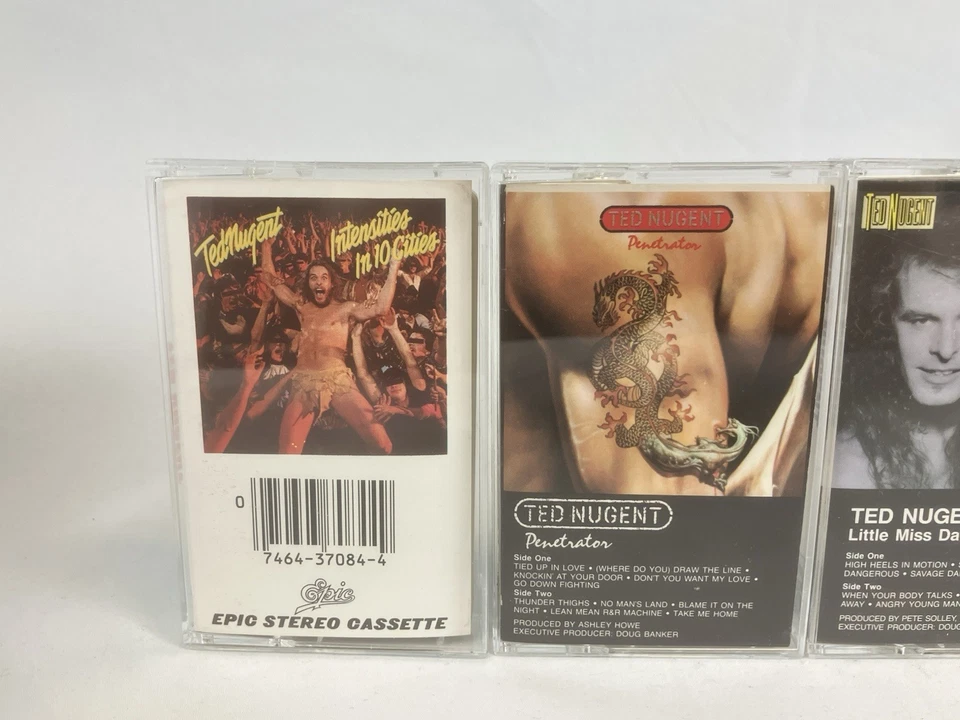 Cassette Tape Lot x6 TED NUGENT Self 10 Cat Scratch Fever Hits Penetrator Miss Foto 3 de 4