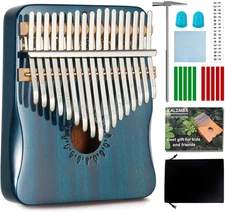 Kalimba Thumb Piano 17 Keys, Portable Mbira Finger Piano Gifts for Kids and Adul