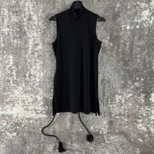 Lauren Ralph Lauren Sz M Turtleneck Stretch Tassel Tie Sleeveless Dress NWT Mini