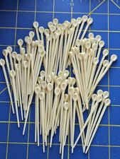 Vintage Hair Curler Pins Roller Picks Lot 90 3" White Plastic Grannycore