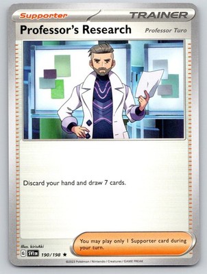 Professor's Research (Professor Turo) 190/198 Scarlet & Violet Pokemon Holo NM