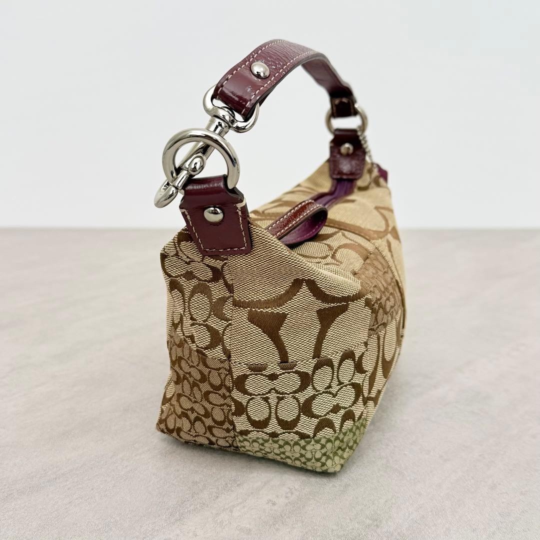 COACH handbag accessory pouch patchwork signature - image 4