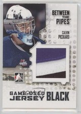 2009 ITG Between the Pipes Game Used Material Jersey Black Calvin Pickard 1pc9