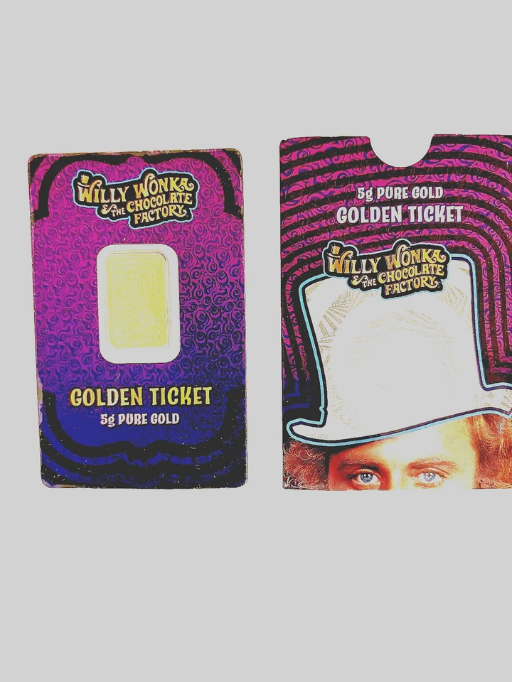 5 克金条 PAMP Willy Wonka Golden Tckt - 检测卡-G5709:24k 纯金!! — 第 3/4 张图片
