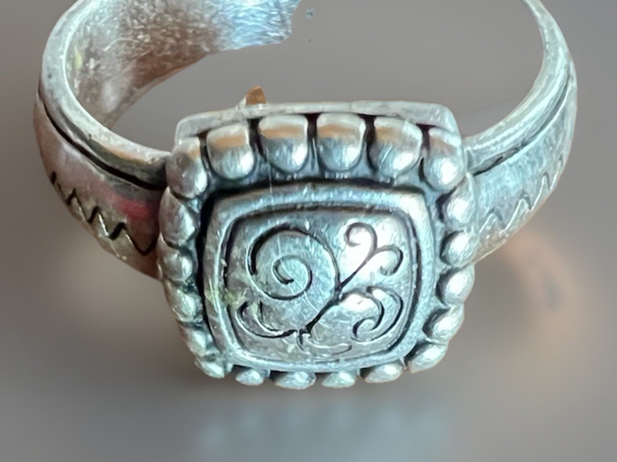 Brighton Sterling Silver Ring Square Butterfly 92… - image 2