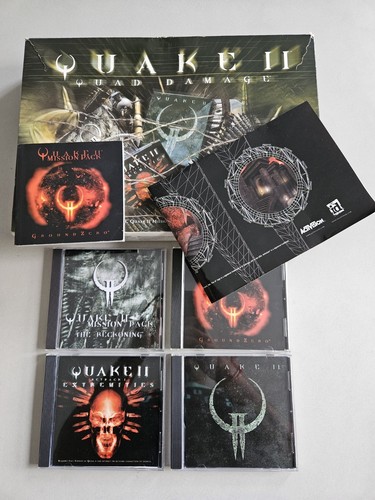 Quake II 2 Quad Damage Big Box PC CD-ROM Game Collection Collector's Set id RARE - Picture 7 of 8