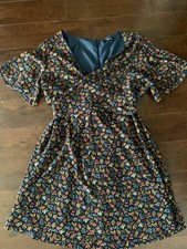 Madewell Cross-Front Belted Midi Dress in Garden Paty Size 18