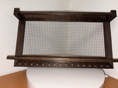 Jewelry Organizer With Shelf And 16 Storage Hooks- Brown 
