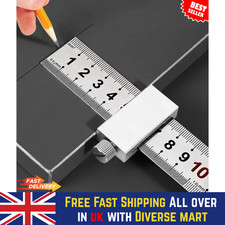 Steel Ruler Positioning Block Woodworking Marking Gauge Carpentry Tool
