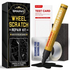 Matte Black Rim Touch Up Paint Wheel Scratch Repair Kit Curb Rash Scuffs
