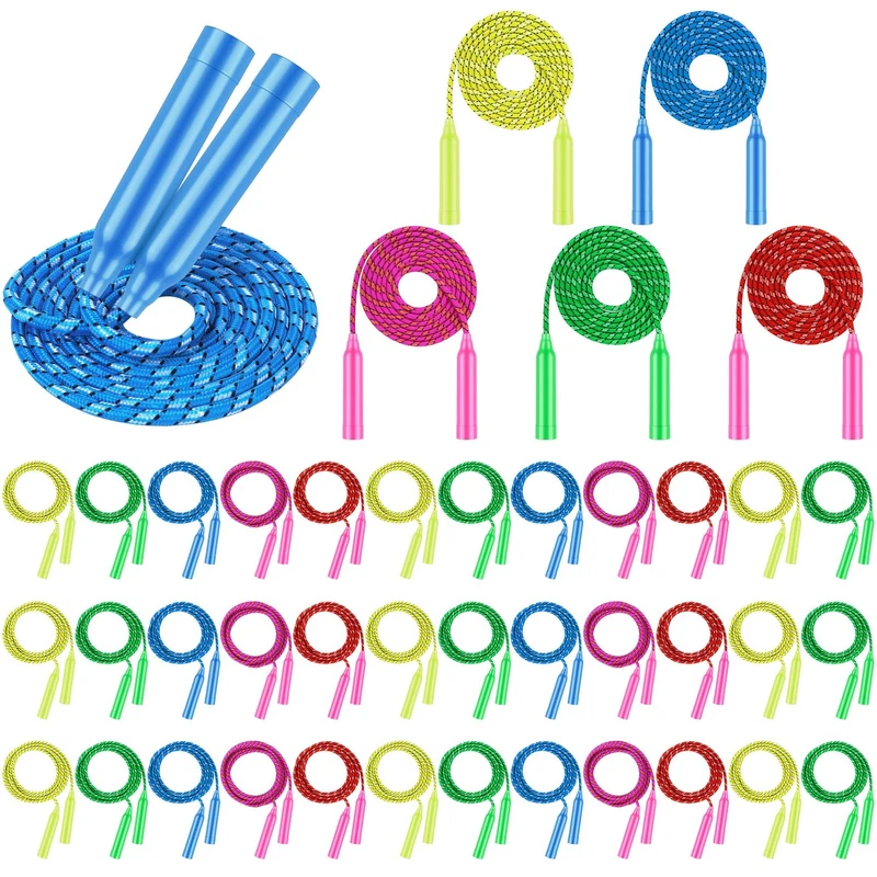48 Pack Colorful 7.2ft Nylon Jump Ropes