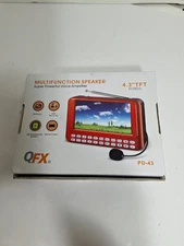 QFX PD-43 Portable System 4.3TFT Screen FM Radio Voice Amplfier Speaker