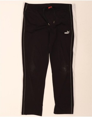 Puma Mens Tracksuit Trousers Large Black Colourblock Polyester CP13