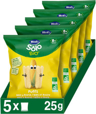 Hero  Bio Snack Puffs Maïs Et Avoine, Dès 8 Mois, 5X25G | 100% Biologique, Non F