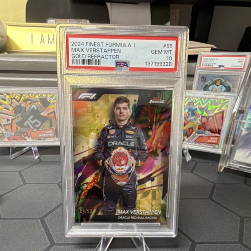 Topps 2024 Finest Formula 1 Max Verstappen #95 Gold Refractor /50 PSA 10