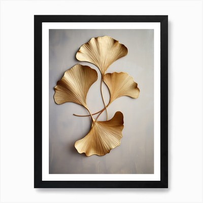 Ginkgoblatt Wandbild 1 Kunstdruck gerahmt Wandbild Poster Leinwanddruck Bild