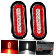 Trailer Tail Lights 2PCS 6 Inch Brake Taillights Red/White 6" Tail Lights 2Pcs