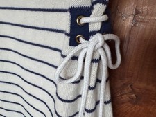 Marc Jacobs sporty French Royal Blue Stripe & Cream Knit Tunic Sweater Dress 'M'