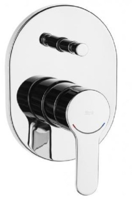 Roca L20 SHOWER MIXER WITH DIVERTER 120mm Backplate, Lever Handle CHROME