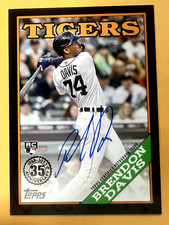 2023 Topps Baseball Series 2 1988 Topps AUTO BLACK #88BA-BDA Brendon Davis RC