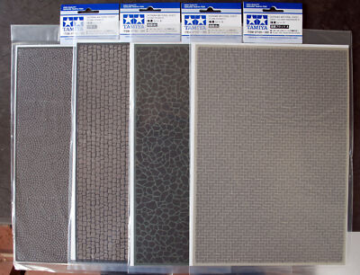 Tamiya 87165 - 87169 Diorama Material Sheet Brick + Stone Paving