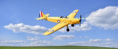 D.H.94 Moth Minor 52'' WS RC Model Airplane Laser Cut Balsa Ply Short Kit + Plans