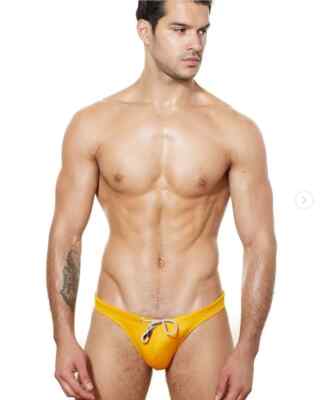 dietz mens ORANGE color Henry Swim G-string Thong swimwear - Large